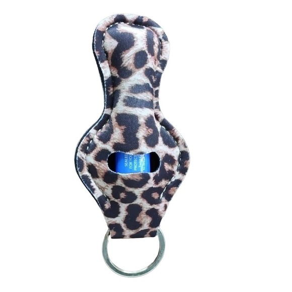 5/$25 Animal Print Lipstick Holder Keychain Leopard HOLIDAY SALE Stocking Stuff - Picture 2 of 4